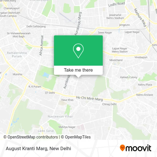 August Kranti Marg map