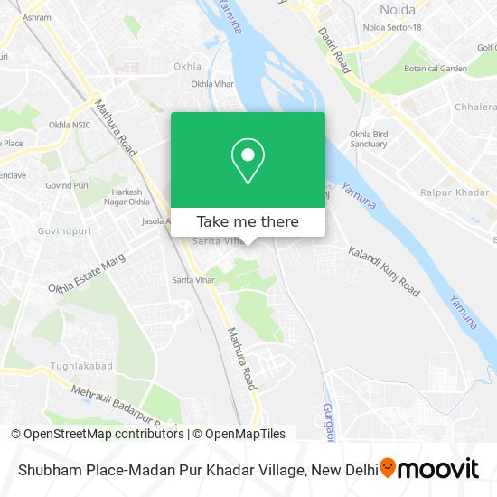 Shubham Place-Madan Pur Khadar Village map