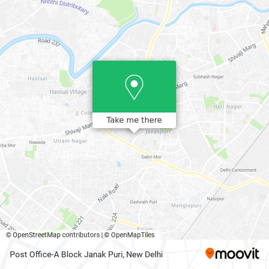 Post Office-A Block Janak Puri map