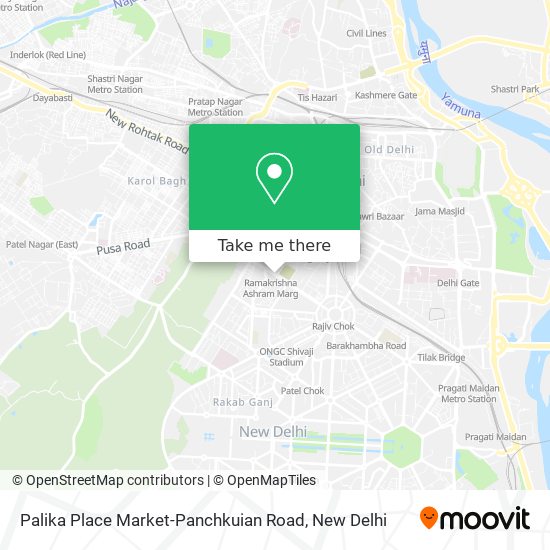 Palika Place Market-Panchkuian Road map