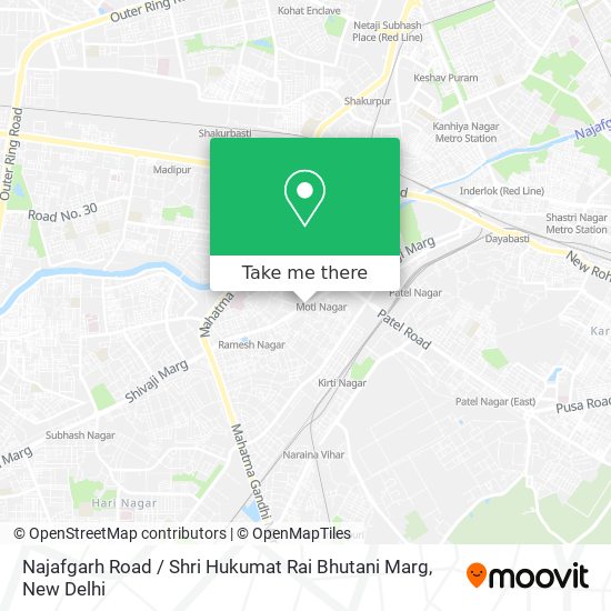 Najafgarh Road / Shri Hukumat Rai Bhutani Marg map