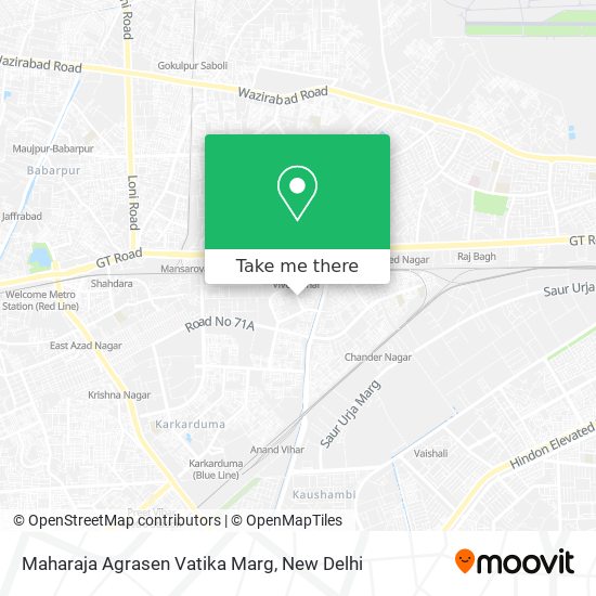 Maharaja Agrasen Vatika Marg map