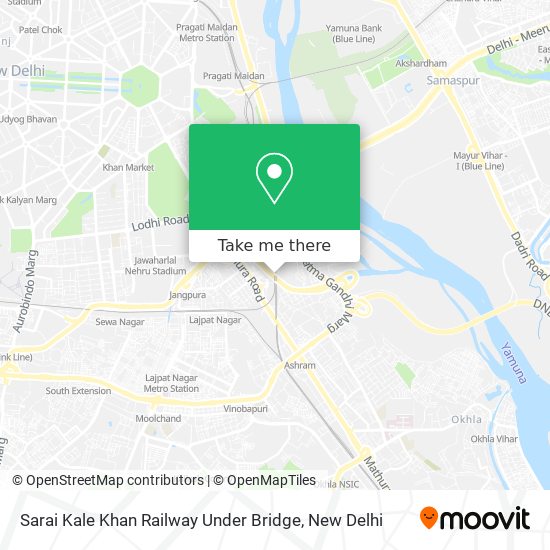Sarai Kale Khan Railway Under Bridge map
