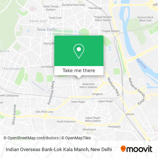 Indian Overseas Bank-Lok Kala Manch map