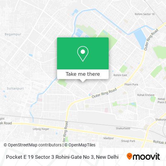 Pocket E 19 Sector 3 Rohini-Gate No 3 map