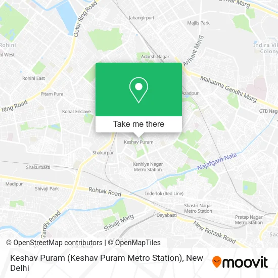 Keshav Puram (Keshav Puram Metro Station) map