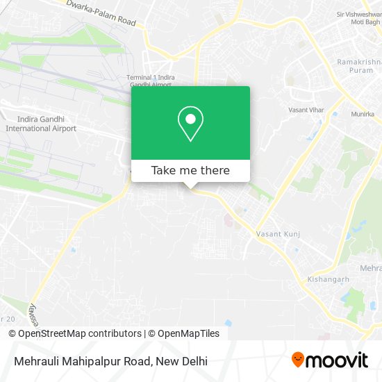 Mehrauli Mahipalpur Road map