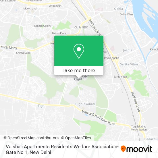 Vaishali Apartments Residents Welfare Association-Gate No 1 map