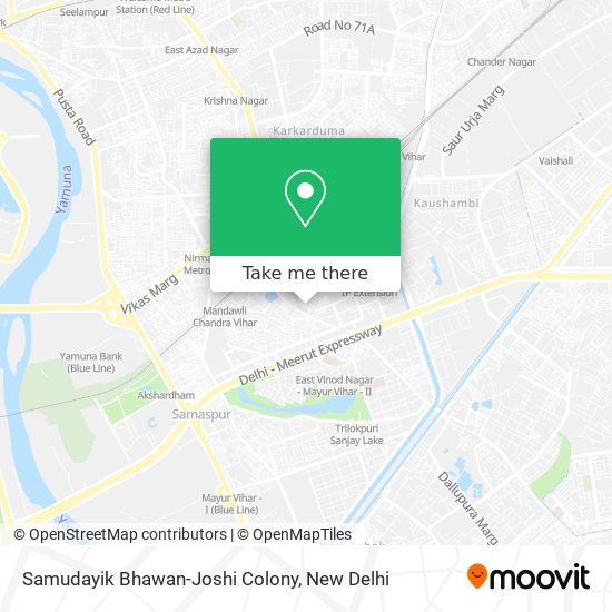Samudayik Bhawan-Joshi Colony map