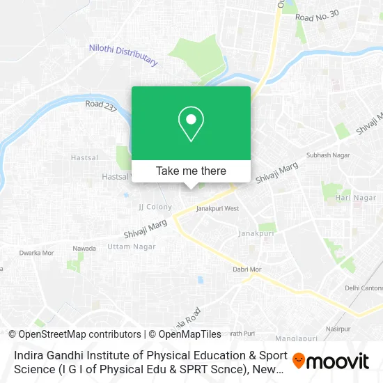 Indira Gandhi Institute of Physical Education & Sport Science (I G I of Physical Edu & SPRT Scnce) map