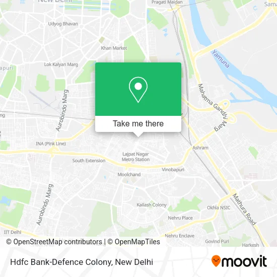 Hdfc Bank-Defence Colony map
