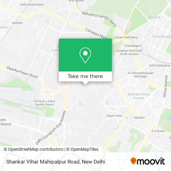 Shankar Vihar Mahipalpur Road map