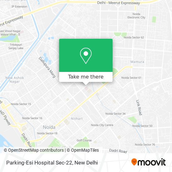 Parking-Esi Hospital Sec-22 map