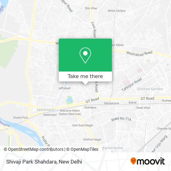 Shivaji Park Shahdara map