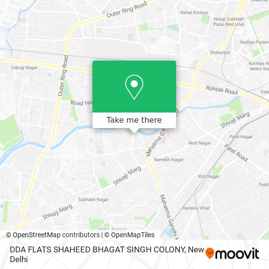 DDA FLATS SHAHEED BHAGAT SINGH COLONY map