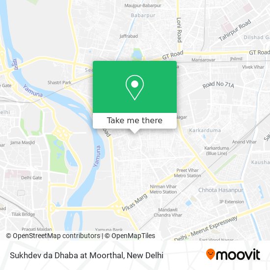 Sukhdev da Dhaba at Moorthal map