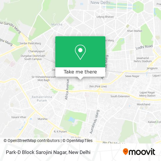 Park-D Block Sarojini Nagar map
