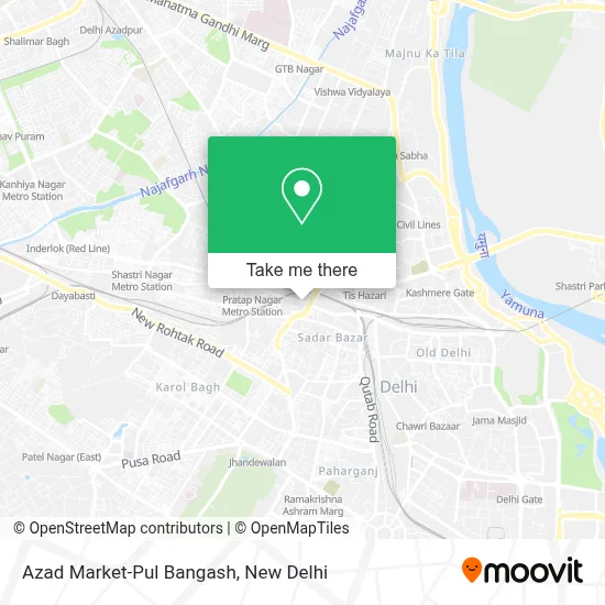 Azad Market-Pul Bangash map