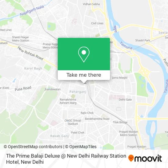 The Prime Balaji Deluxe @ New Delhi Railway Station Hotel map