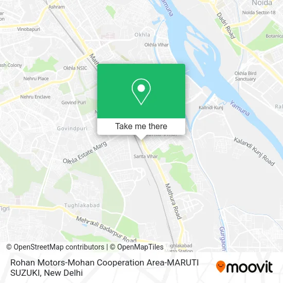Rohan Motors-Mohan Cooperation Area-MARUTI SUZUKI map
