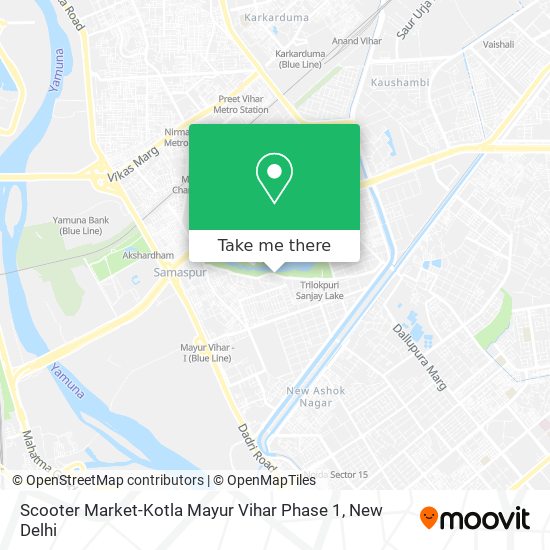 Scooter Market-Kotla Mayur Vihar Phase 1 map