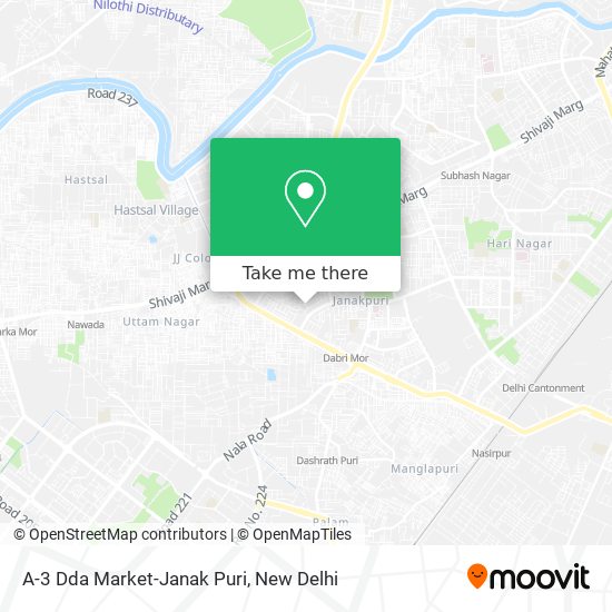 A-3 Dda Market-Janak Puri map