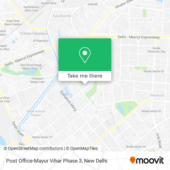 Post Office-Mayur Vihar Phase 3 map