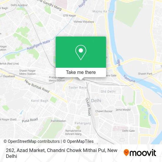 262, Azad Market, Chandni Chowk Mithai Pul map