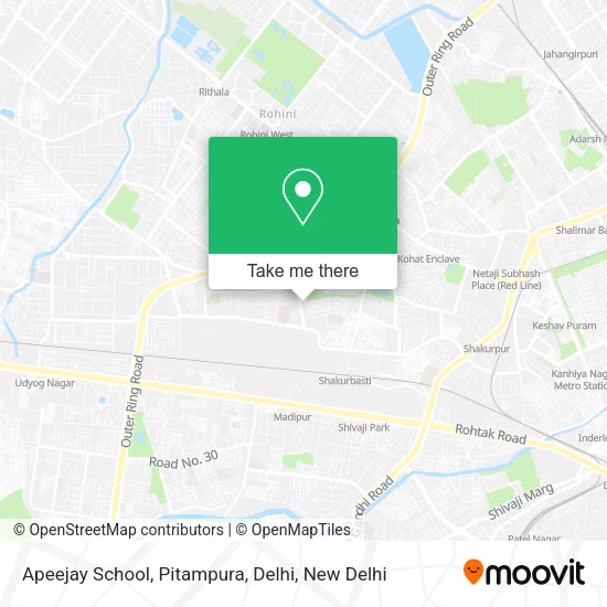Apeejay School, Pitampura, Delhi map