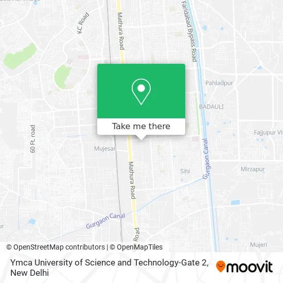 Ymca University of Science and Technology-Gate 2 map