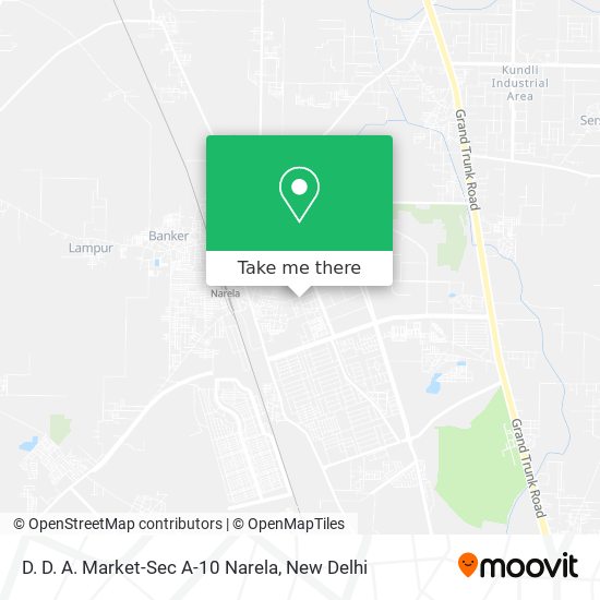 D. D. A. Market-Sec A-10 Narela map