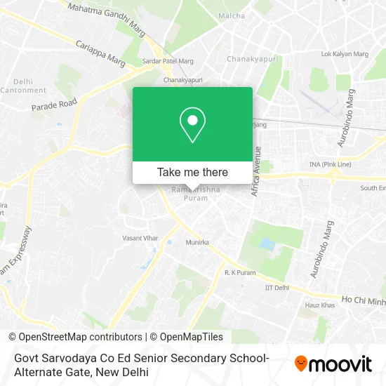 Govt Sarvodaya Co Ed Senior Secondary School-Alternate Gate map