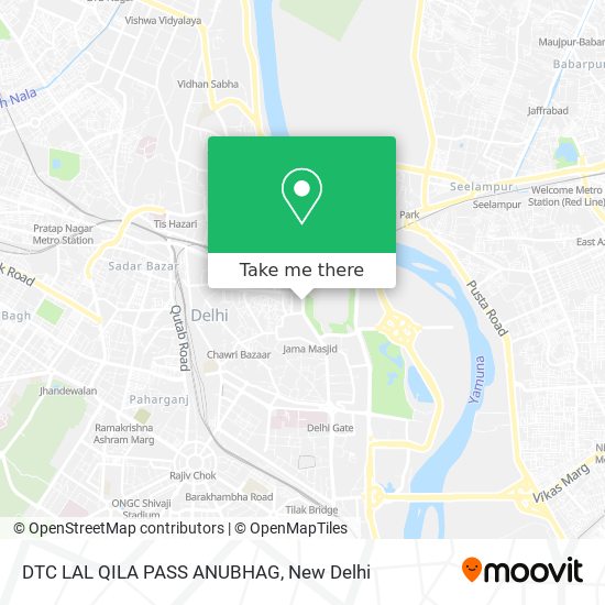 DTC LAL QILA PASS ANUBHAG map