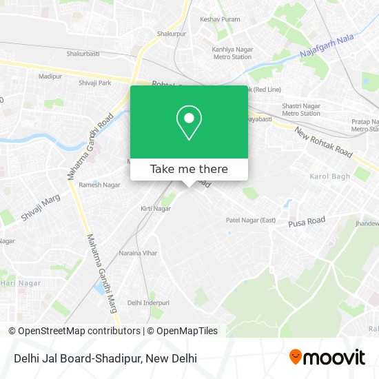 Delhi Jal Board-Shadipur map