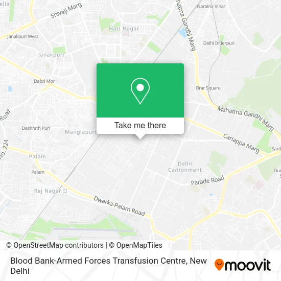 Blood Bank-Armed Forces Transfusion Centre map
