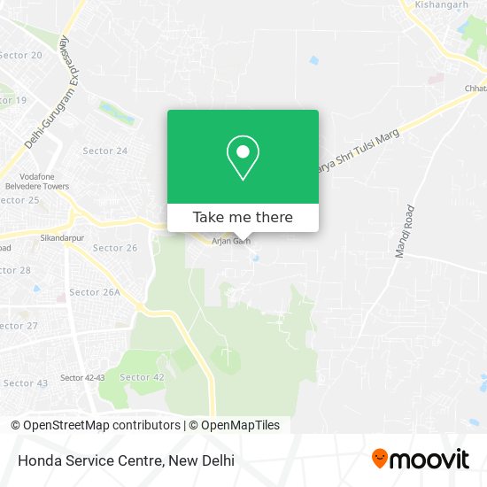 Honda Service Centre map