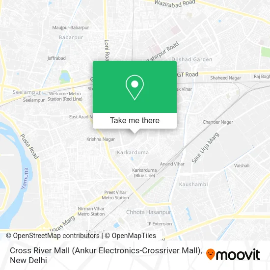Cross River Mall (Ankur Electronics-Crossriver Mall) map