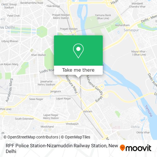 RPF Police Station-Nizamuddin Railway Station map
