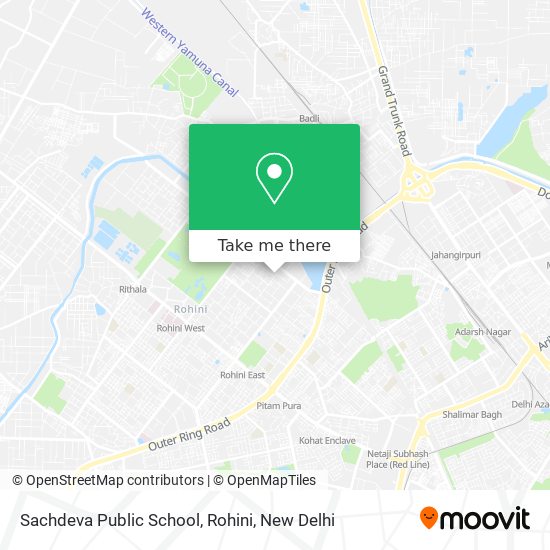 Sachdeva Public School, Rohini map