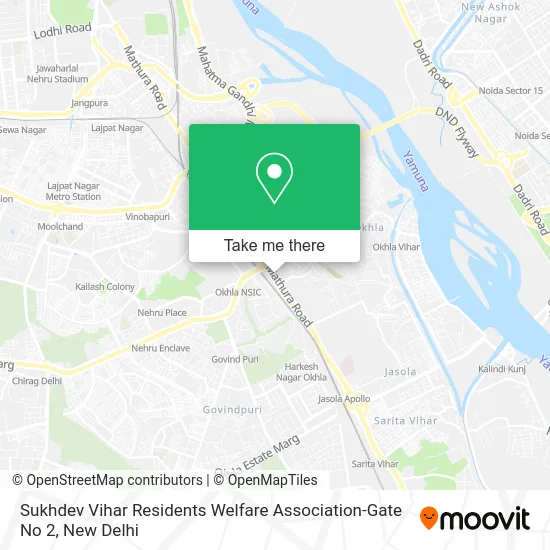 Sukhdev Vihar Residents Welfare Association-Gate No 2 map