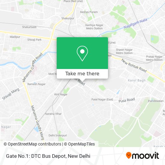 Gate No.1: DTC Bus Depot map