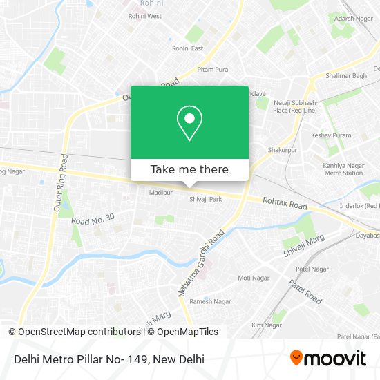 Delhi Metro Pillar No- 149 map