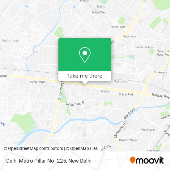 Delhi Metro Pillar No- 225 map