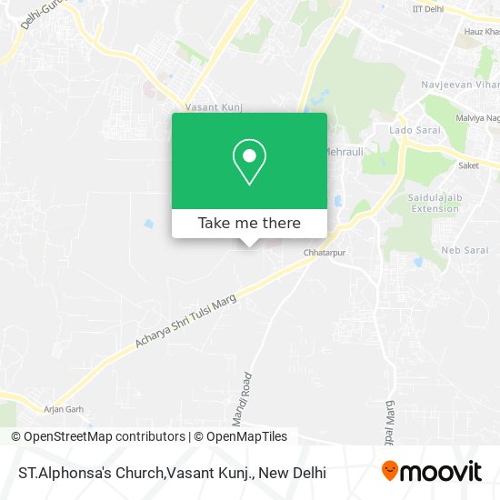 ST.Alphonsa's Church,Vasant Kunj. map