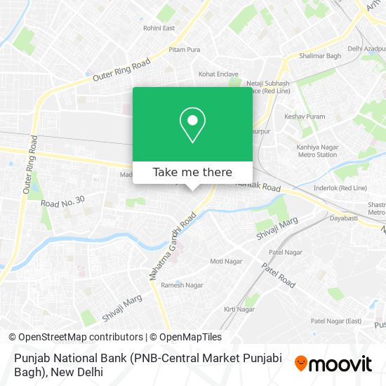 Punjab National Bank (PNB-Central Market Punjabi Bagh) map