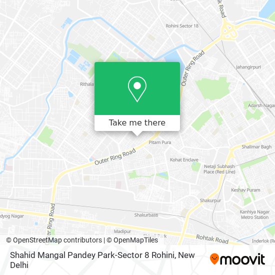 Shahid Mangal Pandey Park-Sector 8 Rohini map