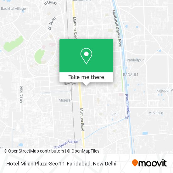 Hotel Milan Plaza-Sec 11 Faridabad map