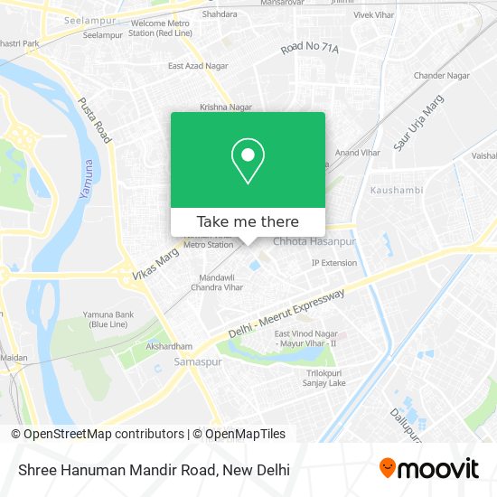 Shree Hanuman Mandir Road map