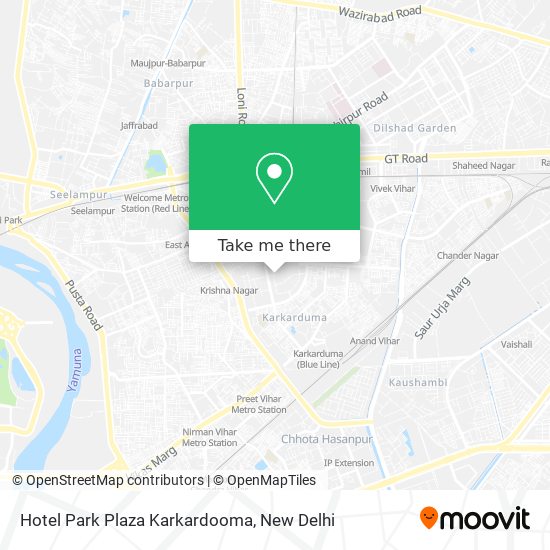 Hotel Park Plaza Karkardooma map