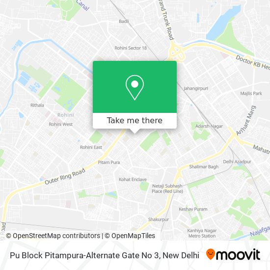 Pu Block Pitampura-Alternate Gate No 3 map